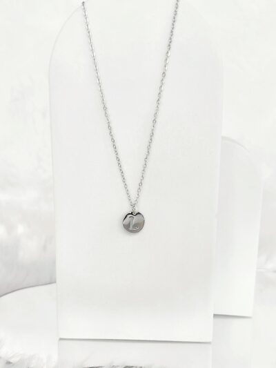 Bijoux Silver Disc Necklace