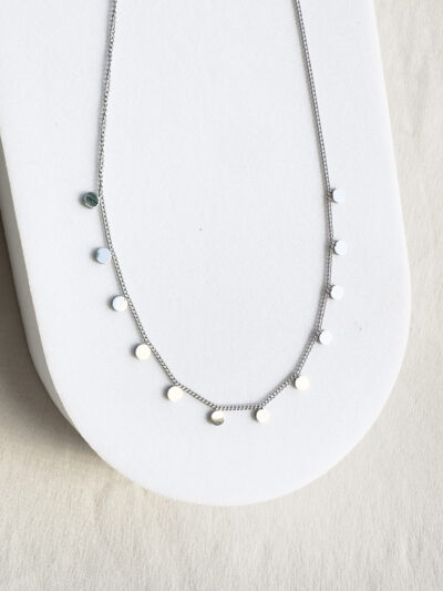 Petite Disc Necklace Silver