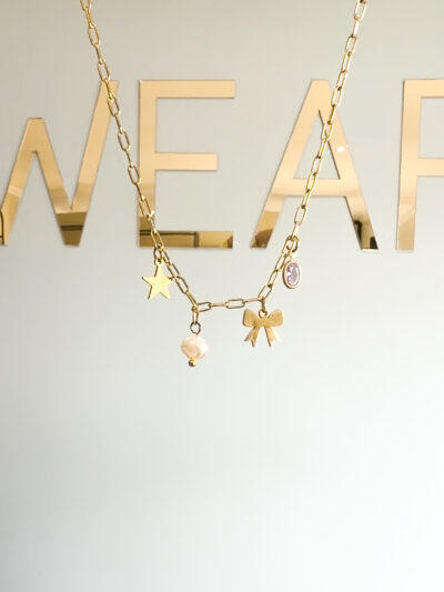 Delicate Collection, Bow with pink Pearl
