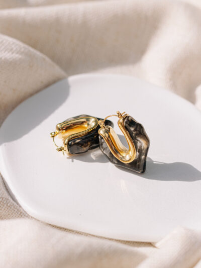 Charmila Black Earrings