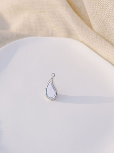 Teardrop Charm Silver