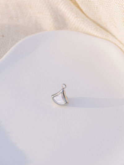 Fan Charm Silver