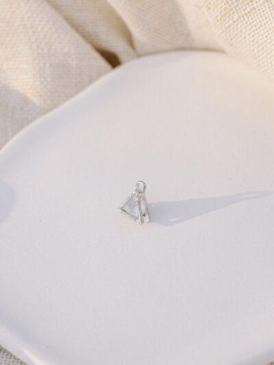 Solitaire Trigon Charm Silver