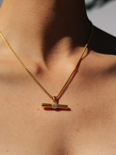 T- Bar Dia Necklace